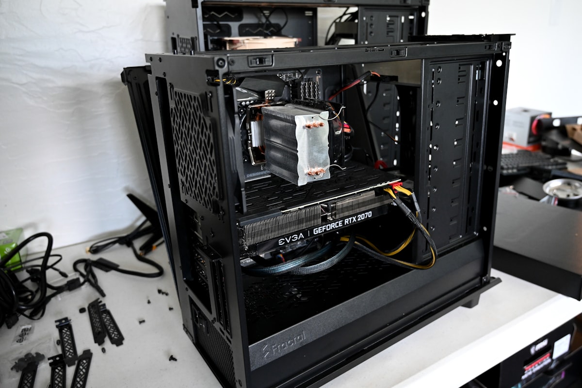Close-up of a GPU server, the hardware that delivers GPU compute capacity