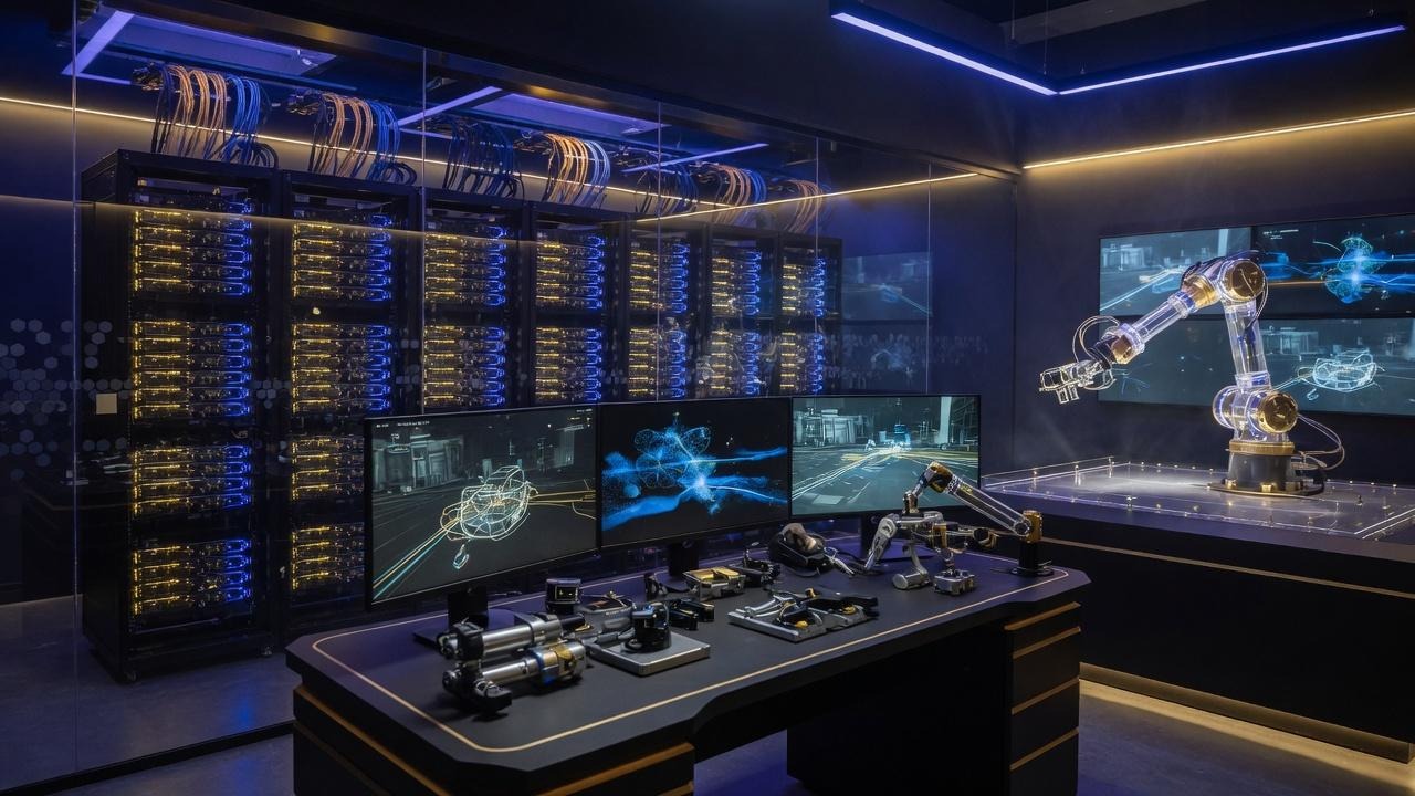 AI infrastructure operations control room monitoring NVIDIA GPU compute in a U.S. data center