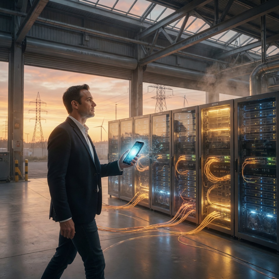 Owner reviewing managed AI compute hardware status on a mobile device